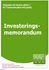 Investeringsmemorandum