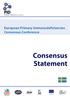 European Primary Immunodeficiencies Consensus Conference Consensus Statement