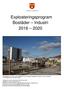 Exploateringsprogram Bostäder Industri 2016 2020