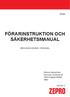 FÖRARINSTRUKTION OCH SÄKERHETSMANUAL