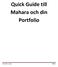 Quick Guide till Mahara och din Portfolio