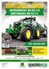 VÅRVISNING I VÄXJÖ LANTBRUKSMASKINER: SÖN 20/3: 9-16 GRÖNYTEMASKINER: MÅN 21/3: 9-17 NYHET: JOHN DEERE 6155R NYHET!