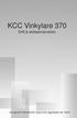 KCC Vinkylare 370 Drift & skötselinstruktion