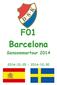 F01 Barcelona. Sensommartour 2014 2014-10-25-2014-10-30