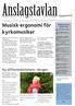 Anslagstavlan. Musisk ergonomi för kyrkomusiker. Ny stiftsmedarbetare i skogen. Stiftskansliet informerar