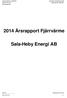 2014 Årsrapport Fjärrvärme. Sala-Heby Energi AB