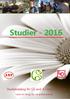 Studier - 2016. Studiekatalog för GS avd. 4 Östra Småland. Facket för Skogs, trä och grafisk bransch