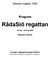 RådaSiö regattan 2009. Program. RådaSiö regattan. 23 maj 24 maj 2009. Rådasjön, Mölndal. Arrangör: Regattaföreningen RådaSiö