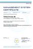 MANAGEMENT SYSTEM CERTIFICATE