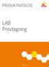 PRODUKTKATALOG. LAB Provtagning 2016-06-21