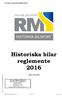 Historiska bilar reglemente 2016