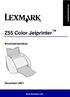 Användarhandbok. Z55 Color Jetprinter. Användarhandbok. December 2001. www.lexmark.com