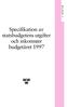 Specifikation av statsbudgetens utgifter och inkomster budgetåret 1997 BILAGA 1