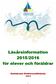Läsårsinformation 2015/2016 för elever och föräldrar