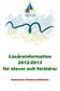 Läsårsinformation 2012/2013 för elever och föräldrar