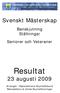 NATIONELLT SM GEVÄR 2009 I RAMSELEFORS. Svenskt Mästerskap. Banskjutning Ställningar. Seniorer och Veteraner. Resultat.