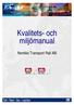 Kvalitets- och miljömanual. Nordisk Transport Rail AB