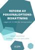 REFORM AV PERSONALOPTIONS BESKATTNING