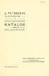 KATALOG ÖFVER J. PETANDER VELOCIPEDER. VELOCIPEDAFFÄp REPARATIONSVERKSTAD. WASA, HANDELSESPLANADEN N:o 31. -TELEFON 429. Vaasa Pethmans tryckeri, 1911