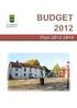 ÅRSBUDGET 2013 FLERÅRSPLAN