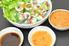 Förrätter. 2. Hemlagad vietnamesisk vårrulle 75:- Serveras med sallad och fisksås. Huvudrätter. Vietnamesiska soppor - phở Hānội