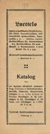 Luettelo. Katalog öfver. Central- Auktionskammaren. Eentraali-huutokauppakamarisfa