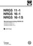 NRGS 11-1 NRGS 16-1 NRGS 16-1 S. Monteringsanvisning Nivåelektrod NRGS 11-1 Nivåelektrod NRGS 16-1 Nivåelektrod NRGS 16-1S