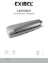 Laminator. Lamineringsmaskin Laminointilaite LA3G. English 2 Svenska 5 Norsk 8 Suomi 11. Ver