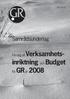 Samrådsunderlag. Förslag till Verksamhetsinriktning. och Budget