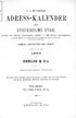 P. A. HULDBERGS 'ADRESS-KALENDER FÖR. (s ltrsk ildt af tryck för Adress-kalendcr ns räkniu'g frå-n Brodin & Dahl mans. karta öfver Stockholm),