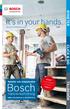 Bosch. It's in your hands. Bosch Professional. NYHETER CLICK & GO TILLBEHÖR. Hantverkartidning. Nyheter och erbjudanden