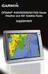 GPSMAP. 4000/5000/6000/7000 Series Weather and XM. Satellite Radio. supplement