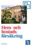 Hem- och bostadsförsäkring. Förköpsinformation Gäller från Förköpsinformation Hem- och Bostadsförsäkring - Länsförsäkringar Gävleborg