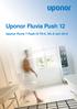 Uponor Fluvia Push 12. Uponor Fluvia T Push-12 TH-X, WL-X och CH-X