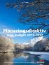 Planeringsdirektiv. med budget Halmstad BARN & UTBILDNING NÄRINGSLIV & ARBETE HÅLLBAR UTVECKLING