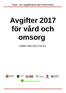 Avgifter 2017 för vård och omsorg