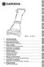 GARDENA. 380 EC Art D Betriebsanleitung Elektro-Spindelmäher GB Operating Instructions Electric Cylinder Lawnmower