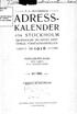 --c7's'''''=- P. A. HULDBEROS ~ ADRESS KALENDER STOCKI-IOLM DJURSHOLMS VILLASTAD SAMT ÖFRIOA FÖRSTADSSAMHÄLLEN