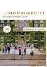 Lunds universitet 2017 UTBILDNING, FORSKNING OCH SAMVERKAN SEDAN 1666