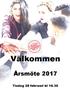 Välkommen. Årsmöte Tisdag 28 februari kl 18.30