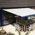 Terrace awning with crank