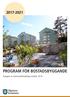 PROGRAM FÖR BOSTADSBYGGANDE