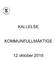 KALLELSE KOMMUNFULLMÄKTIGE