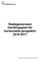 Stadsgemensam handlingsplan för horisontella perspektiv