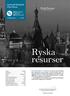 Ryska resurser. Autocall Ryssland Plus Minus