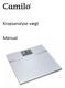 Kropsanalyse vægt. Manual