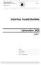 DIGITAL ELEKTRONIK. Laboration DE3 VHDL 1. Namn... Personnummer... Epost-adress... Datum för inlämning...