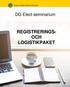 DG Elect-seminarium REGISTRERINGS- OCH LOGISTIKPAKET