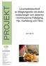 PROJEKT. Livsmedelskontroll av tillagningskök vid skolor, restauranger och pizzerior i kommunerna Falköping, Hjo, Karlsborg och Tibro