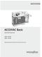 ACCUVAC Basic. Uppsugningspump WM WM Apparatbeskrivning och bruksanvisning